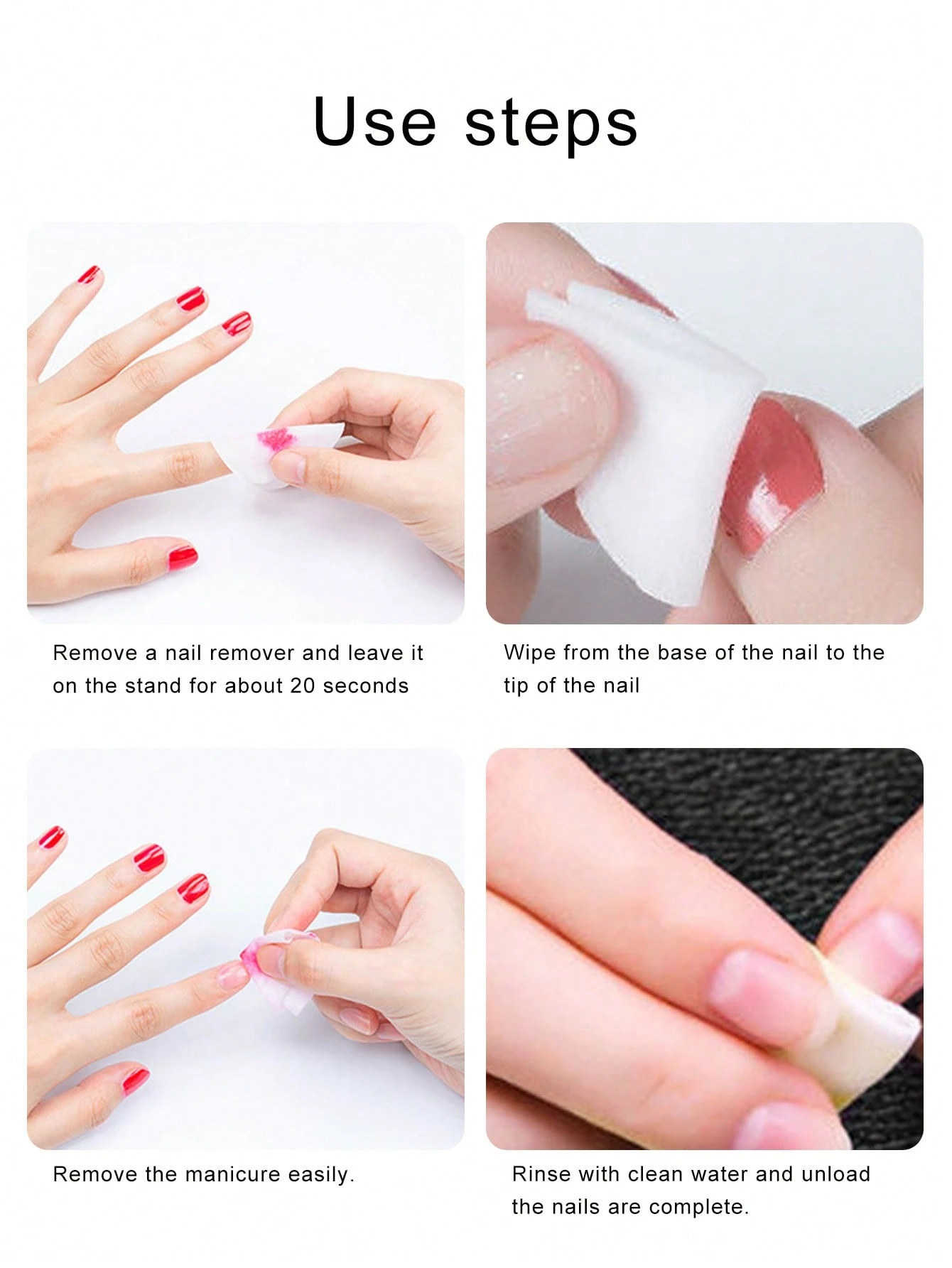 SHEIN 1box 32pcs Disposable Nail Polish Remover Pads