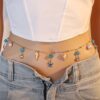 Starfish & Faux Pearl Gold-Tone Women Waist