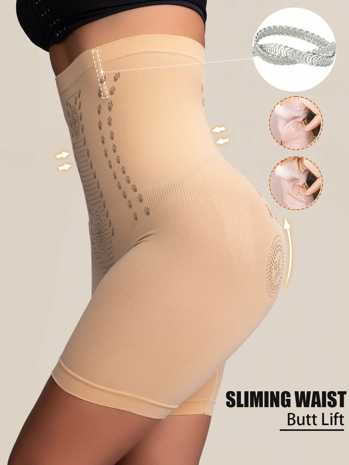 SHEIN High Waist Tummy Control Panties Waist Trainer Body Shaper Shorts