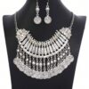 SHEIN 1pc Necklace And 2pcs Earrings Set Vintage