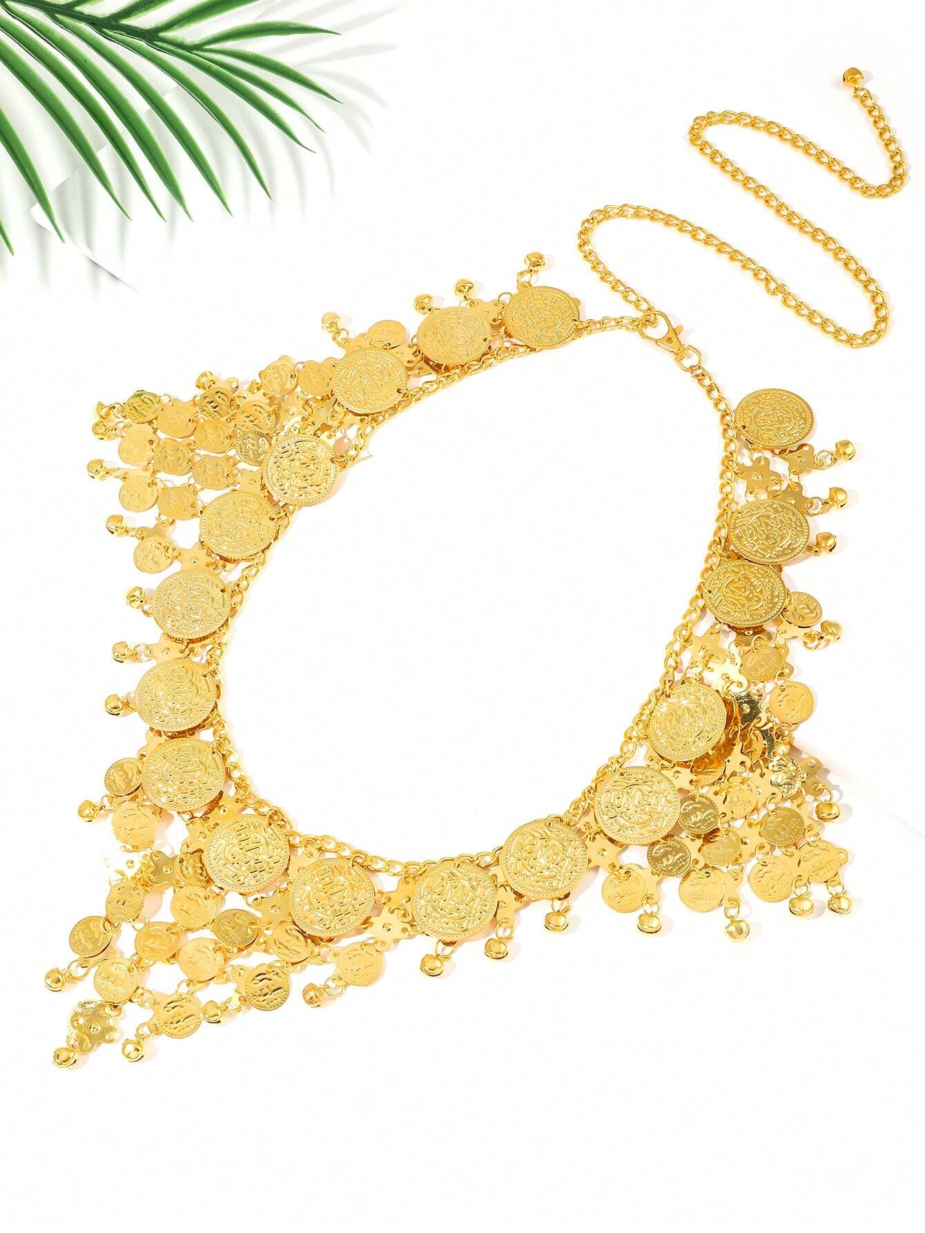 SHEIN New Design Metal Decorated Belly Dance Waist Chain