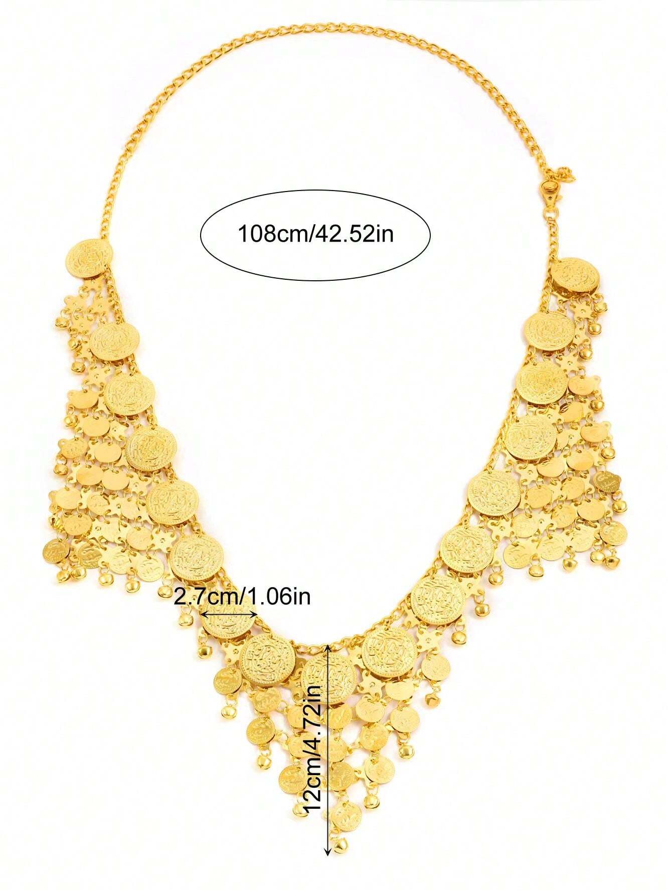 SHEIN New Design Metal Decorated Belly Dance Waist Chain