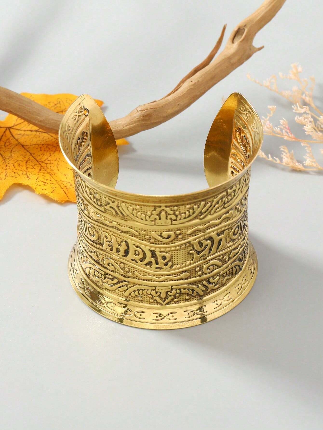 SHEIN Retro Style Armlet With Open End, Featuring Ancient