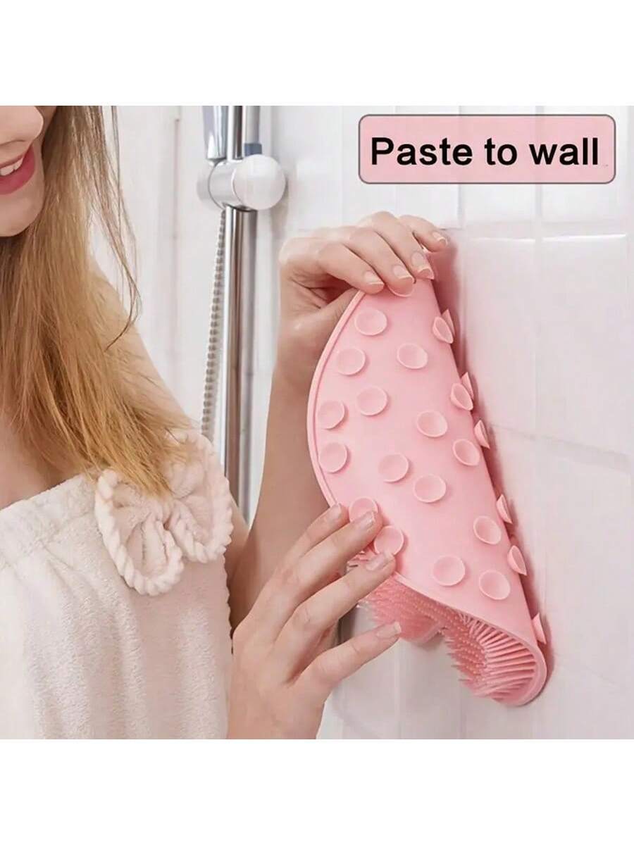 SHEIN 1pc Silicone Shower Massage Mat Foot Scrubber