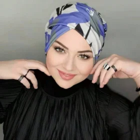 SHEIN Stripe Instant Turban Hat Inner Hijabs Caps