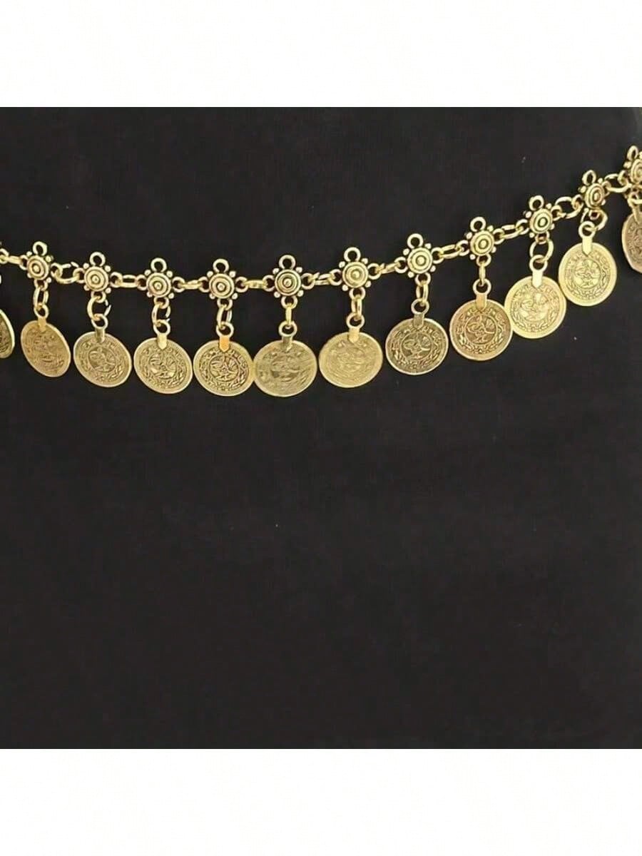 SHEIN Vintage Coin & Tassel Waist Chain, Fashion Decoration