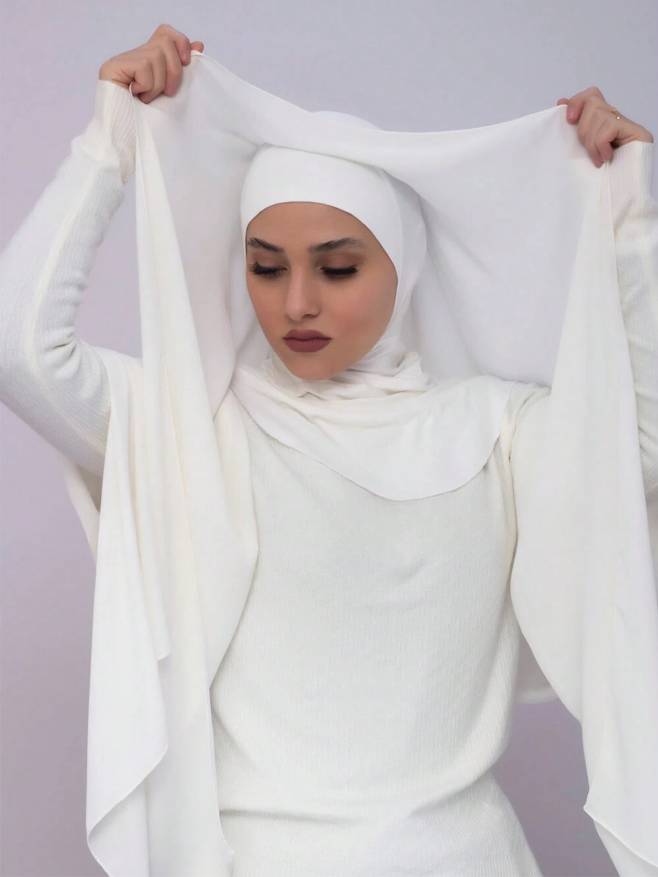 SHEIN Classic Casual Instant Chiffon Scarf