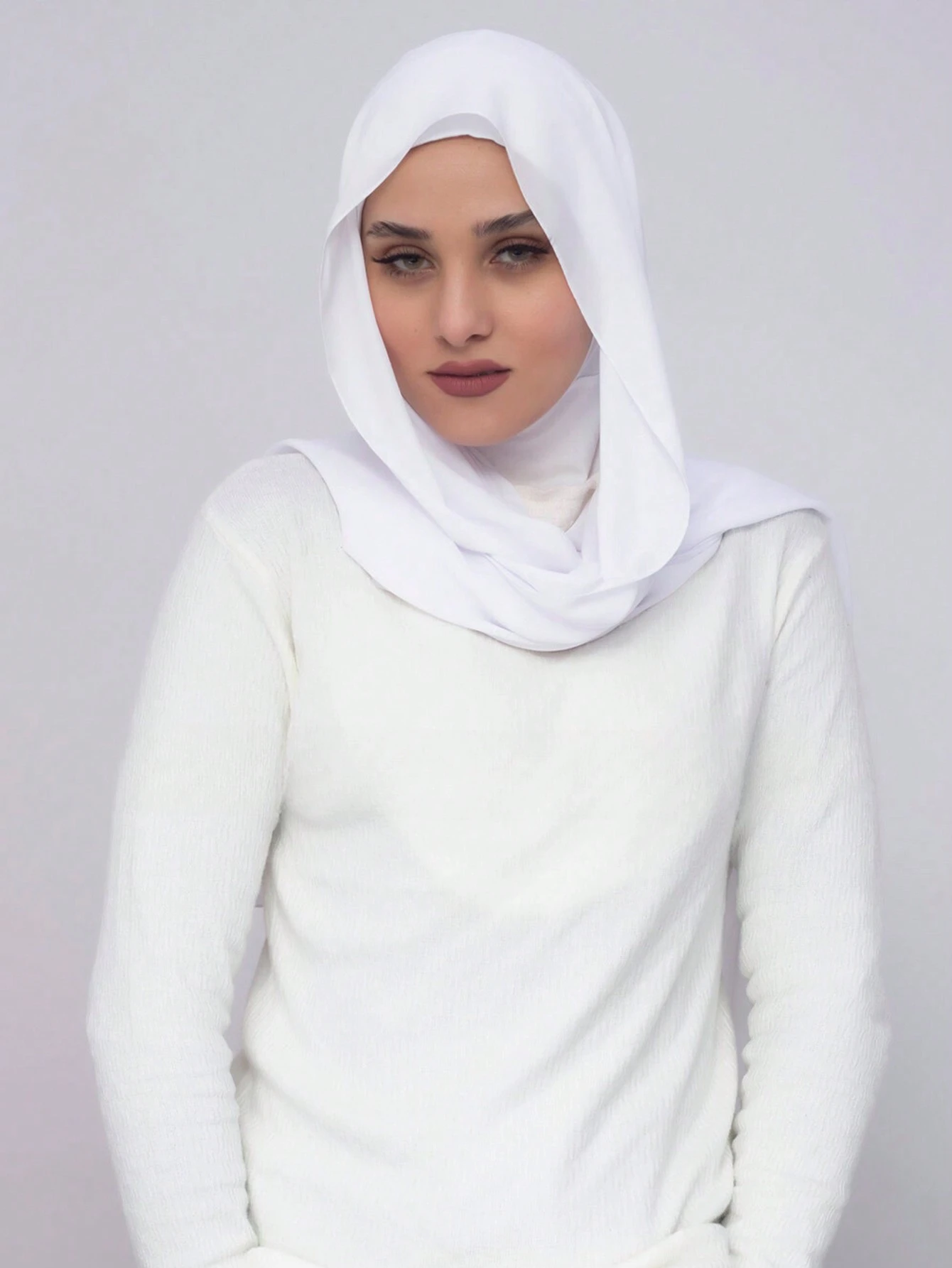 SHEIN Classic Casual Instant Chiffon Scarf