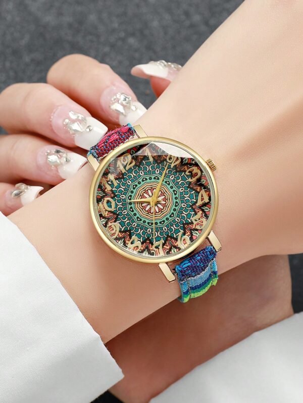 SHEIN Elegant Fashion Unique Numeral Dial Quartz Wrist Watch