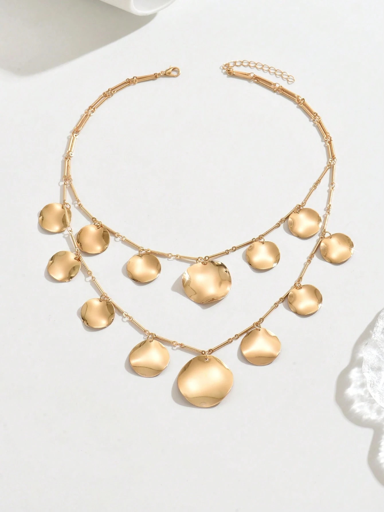 SHEIN Necklace With Pendant & Tassel, Creative Coin Decor