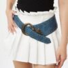 SHEIN Retro Rivet Printed Casual Western Style Belt