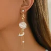 SHEIN Romantic Sea Style Shell & Decor Tassel Earring