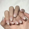 SHEIN 24pcs Short Square Milky Pink Gradient Matte False Nails