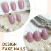 SHEIN 24pcs Taro Purple Nude Press On Nails
