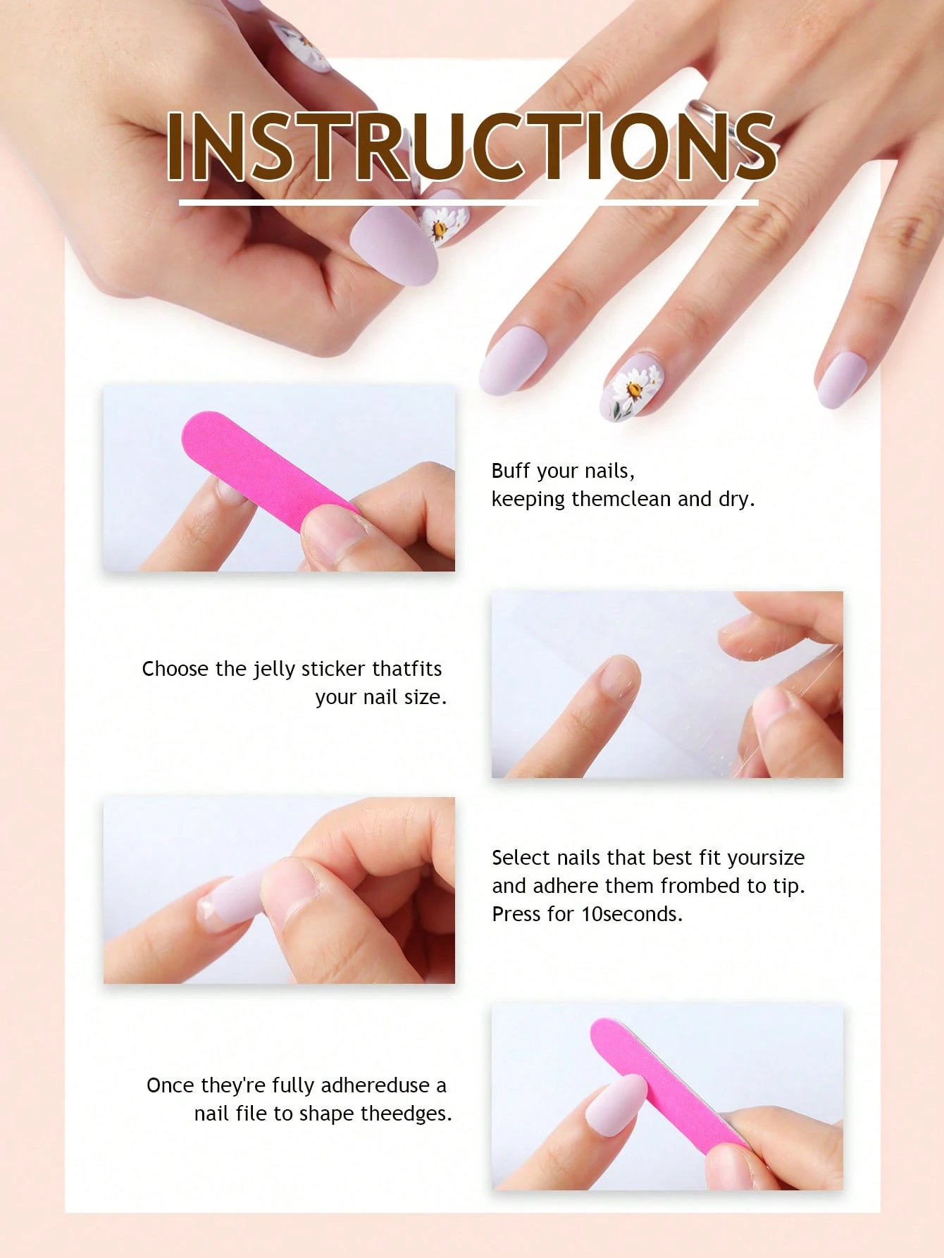 SHEIN 24pcs Taro Purple Nude Press On Nails