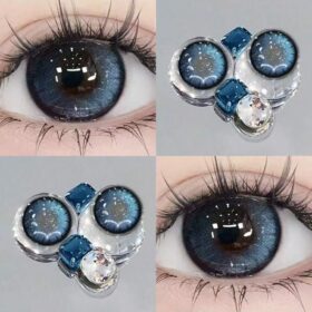 SHEIN Blue Contact Lenses For Half-Year Disposable
