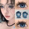 SHEIN Blue Contact Lenses For Half-Year Disposable
