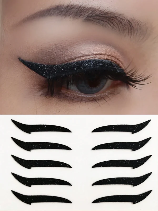 SHEIN 2sheets Eyeliner Print Tattoo Sticker