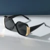 SHEIN Classic Black Rectangle Plastic Sunglasses