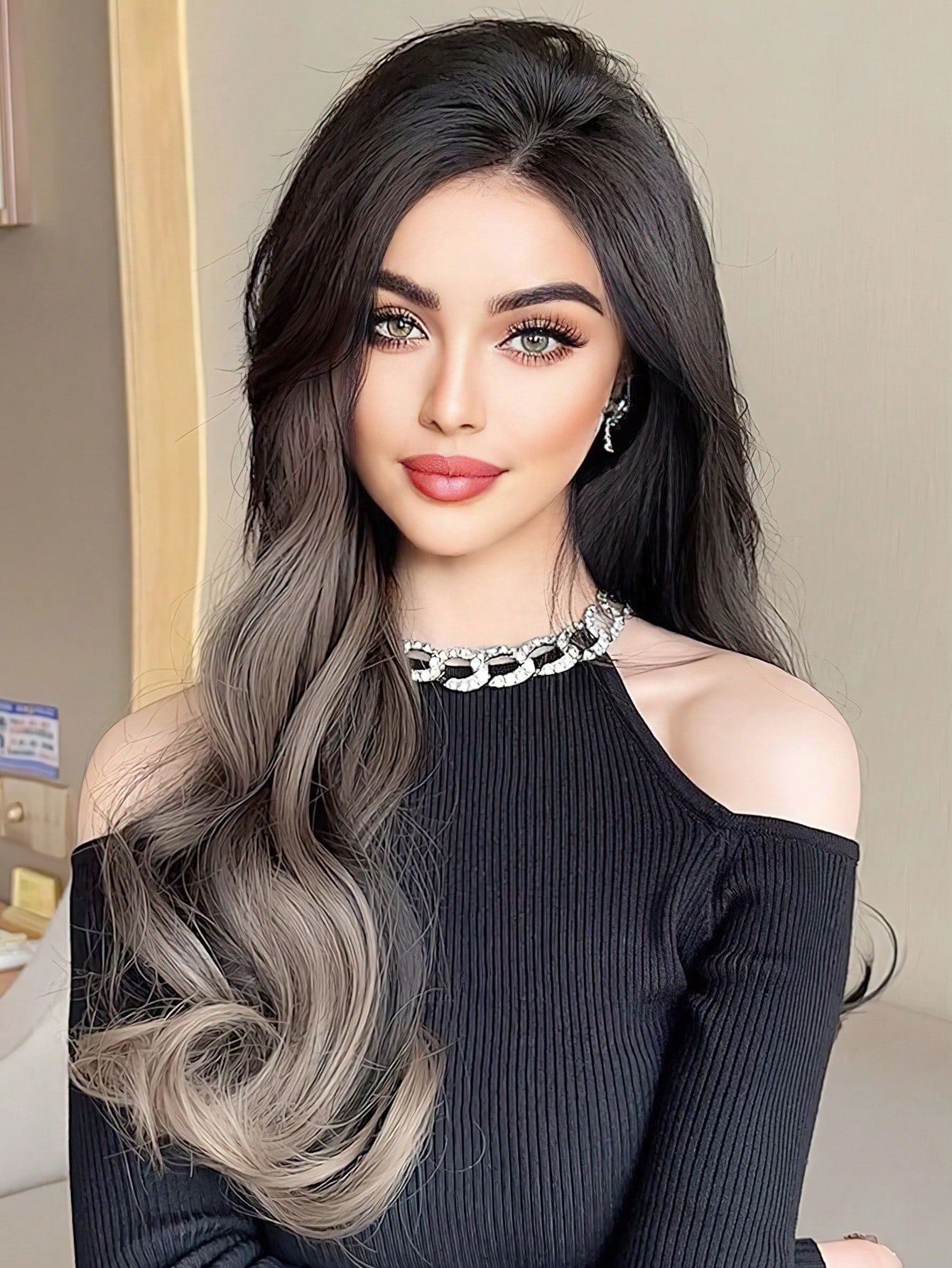 SHEIN 3pcs Clip In Medium Body Wave Synthetic Hair Extension