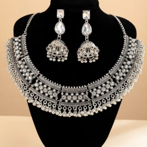 SHEIN 3pcs/Set Vintage Bohemian Rhinestone Inlaid Fashionable Jewelry Set