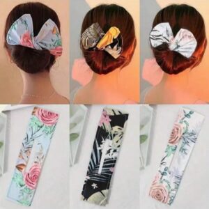SHEIN 3pcs Slouchy Hair Bun Maker Bowknot Hair Styling Tool For Quick Bun