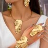 SHEIN 5 Pcs Abstract Art Sculpture Face Mask Design Jewelry Set