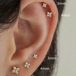 SHEIN Fashionable Ear Stud Earrings