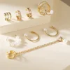 SHEIN Pearl Earcuffs Without Piercing, New Fashion Long Elegant Ear Clip Earrings