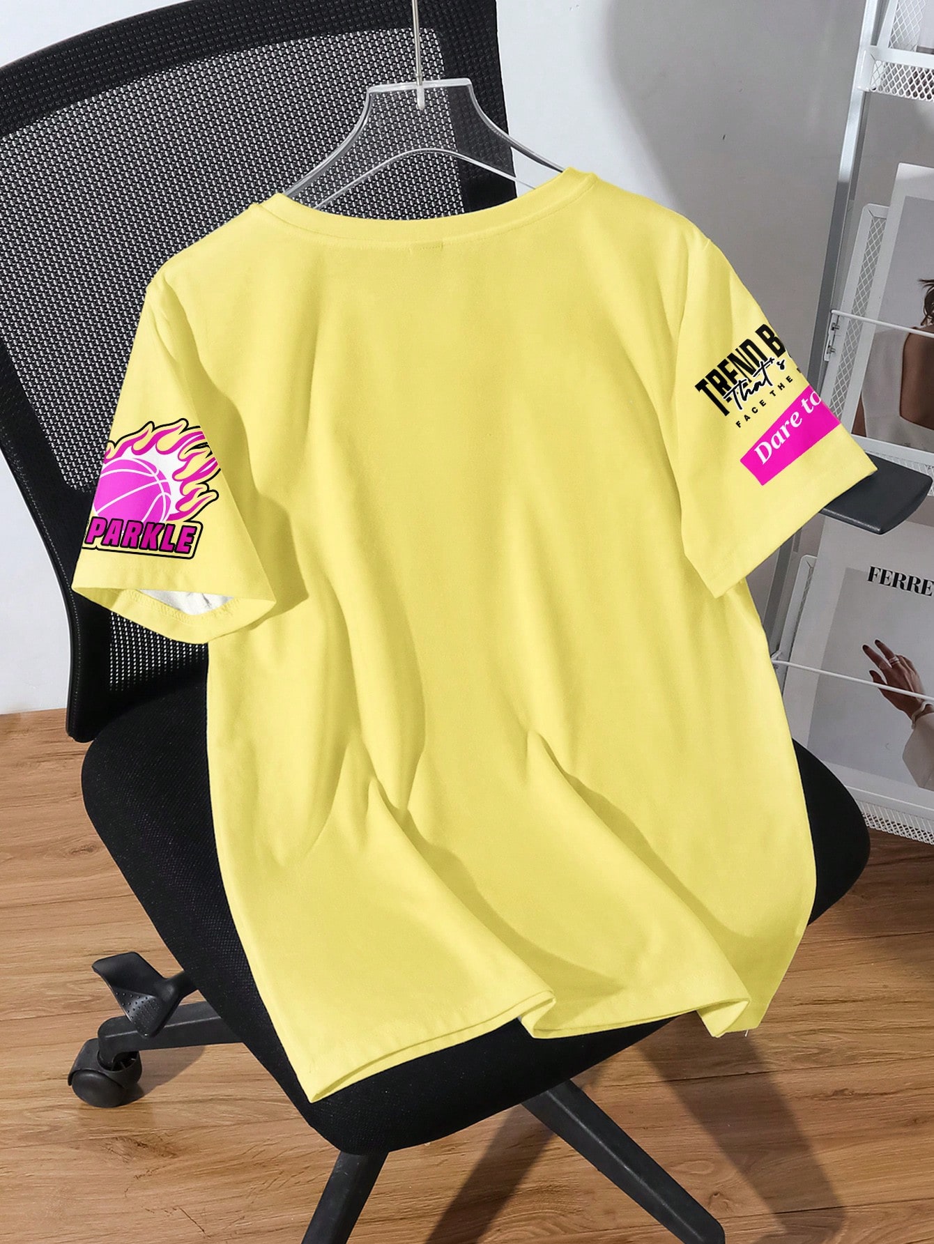 SHEIN Attitoon Casual Streetwear Style Letter Badge