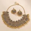 SHEIN Ball Pendant Earrings & Necklace Set, Antique Gold