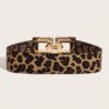 SHEIN Boho 1pc Women's Leopard Print Elastic Square