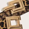 SHEIN Boho 1pc Women's Leopard Print Elastic Square
