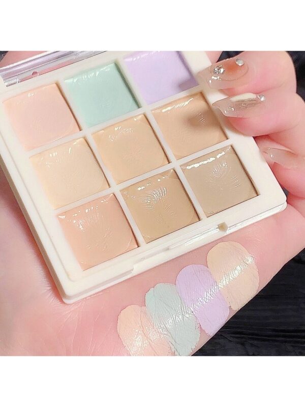 SHEIN ErshiQi 9 Color Concealer Makeup Palette, Dark Border