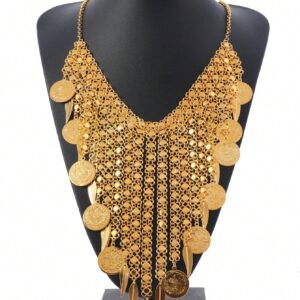 SHEIN European And American Bohemian Coin Tassel Necklace
