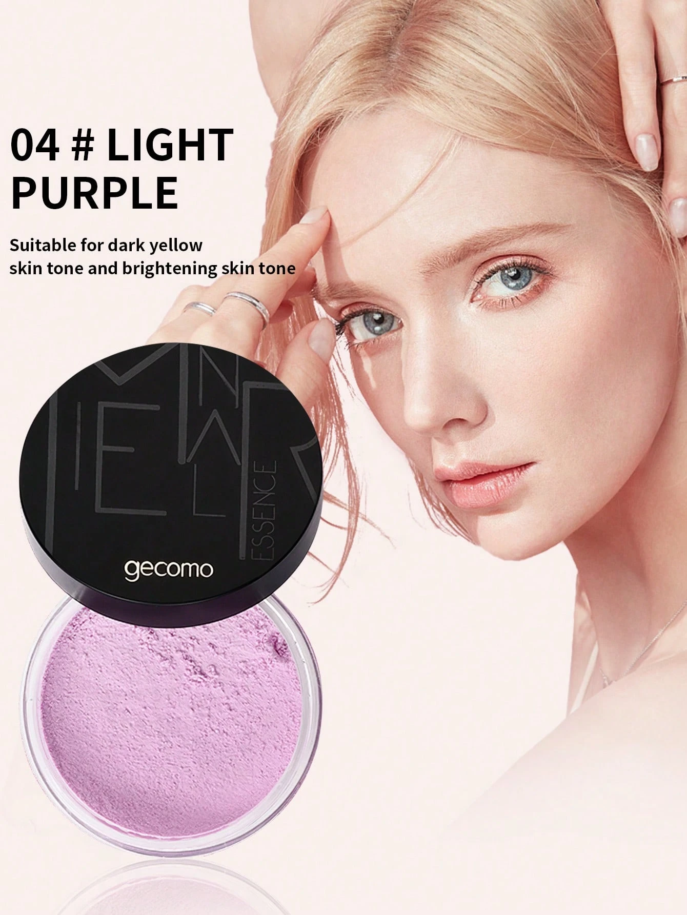 SHEIN GECOME Long Lasting Powder , Waterproof Oil-control Makeup Setting Powder Pink