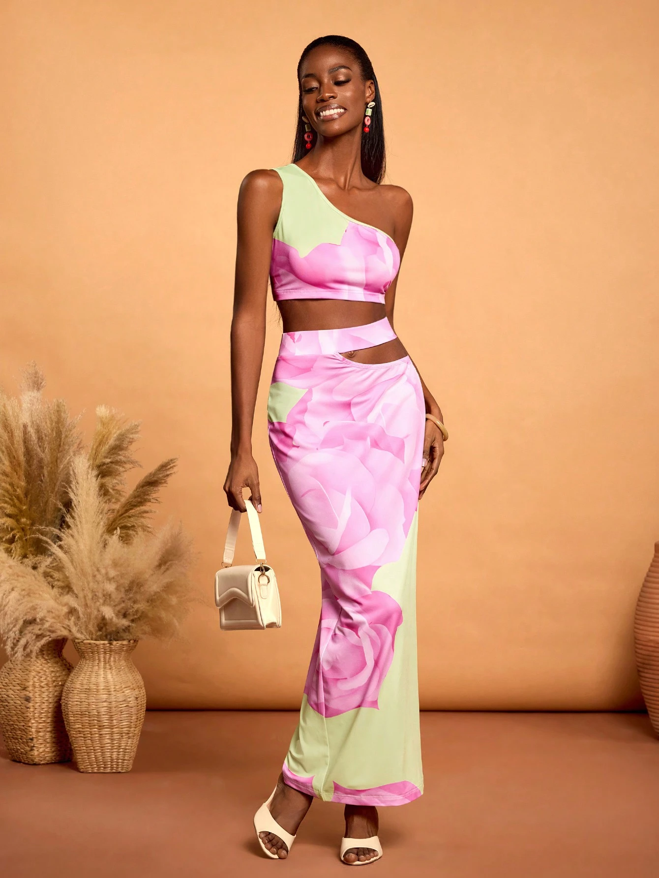 SHEIN HEAVINZ LANE Designer Boho Bohemian Spring Summer Pink Rose