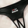 SHEIN Ladies' Sexy Seamless Fabric Back Printed Open Crotch Thong, Sexy Personalized Panties