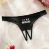 SHEIN Ladies' Sexy Seamless Fabric Back Printed Open Crotch Thong, Sexy Personalized Panties