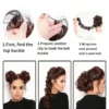 SHEIN Messy Twisted Ponytail Hair Extension With Synthetic Wavy Updo Bun