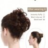 SHEIN Messy Twisted Ponytail Hair Extension With Synthetic Wavy Updo Bun