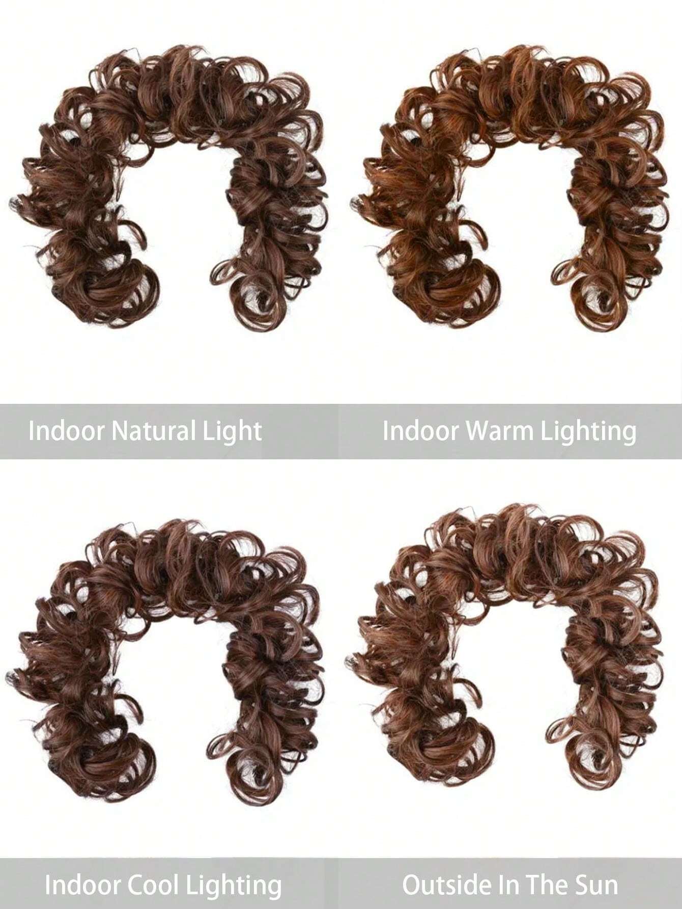 SHEIN Messy Twisted Ponytail Hair Extension With Synthetic Wavy Updo Bun