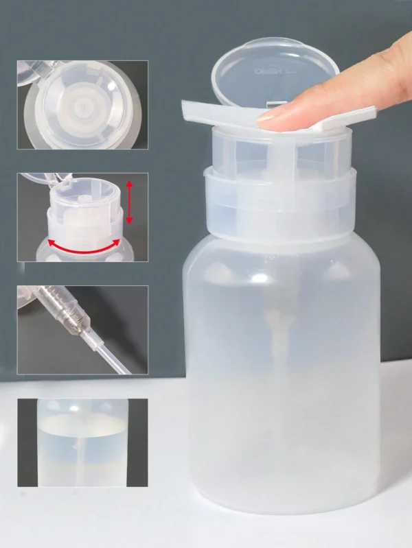 SHEIN 1Pc 200Ml Nail Polish Remover Press Bottle