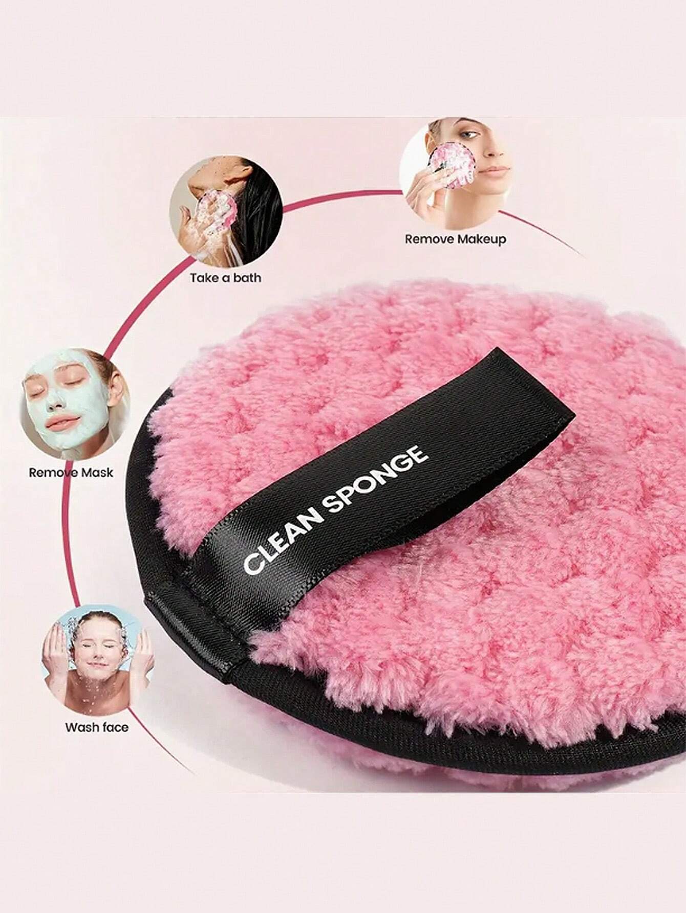 SHEIN Pineapple Slouchy Clean Water Makeup Remover Puff Round