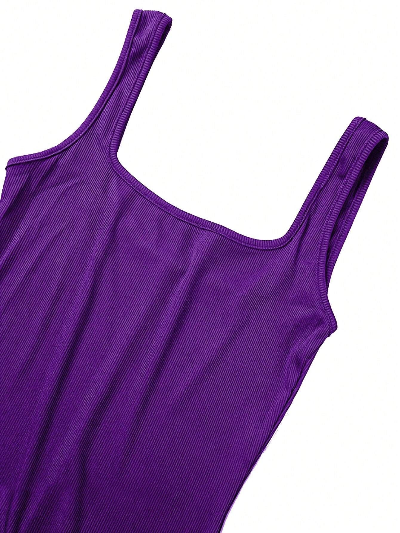 SHEIN Ribbed Fabric Fitted Jumpsuit Unitard