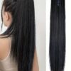 SHEIN Black Synthetic 24 Inch Claw Clip On Long Straight Ponytail Hair Extension