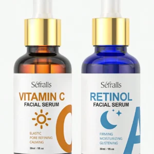 SHEIN Sefralls 60ml Skincare Face Serum Set - Vitamin C Serum For Radiance, Retinol