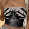 SHEIN StreetHx Women's Summer Digital Printed Tube Top