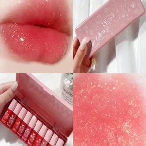 SHEIN TEAYASON Pearlescent Lip Gloss Kit,10Pcs