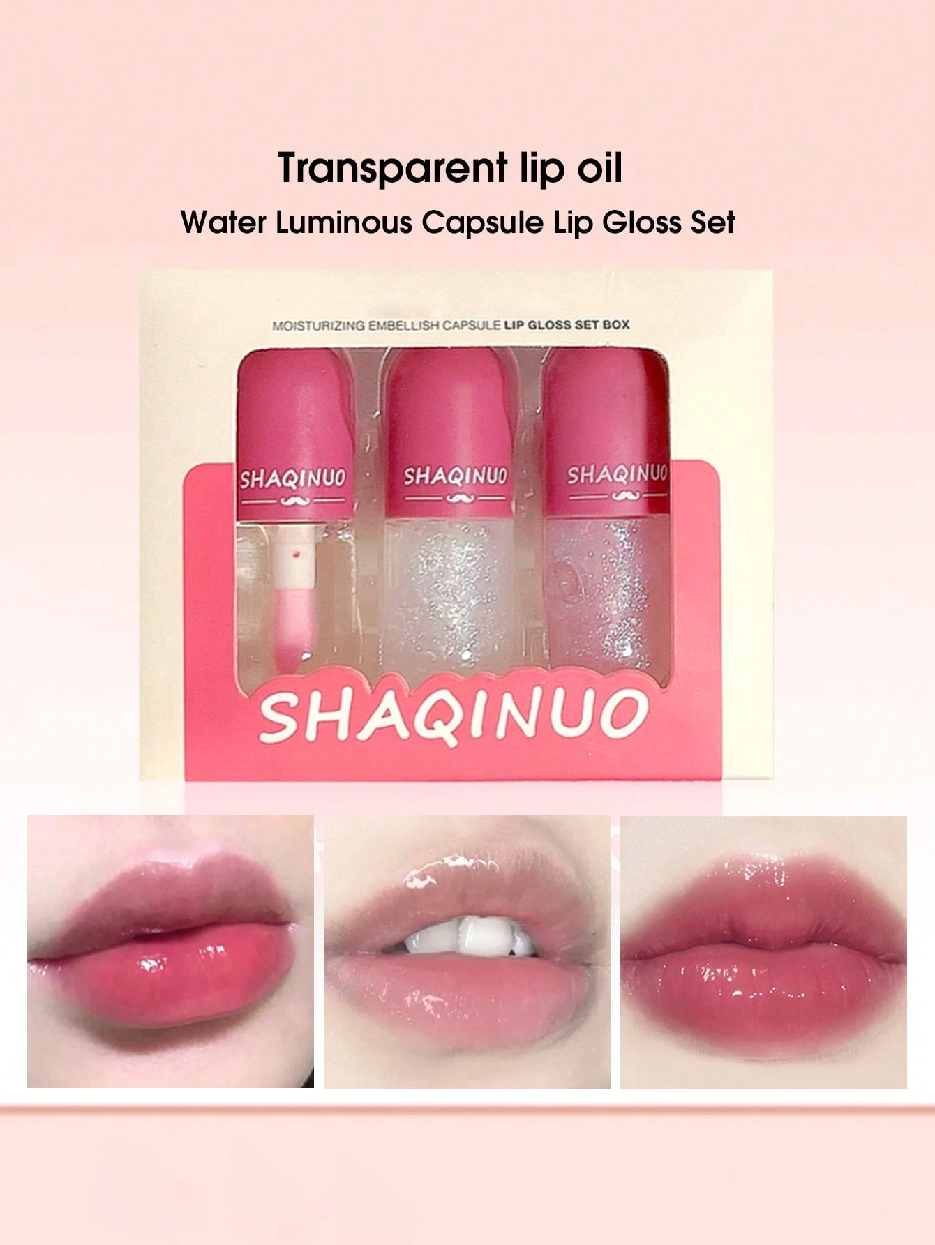 SHEIN Water Luminous Lip Gloss Set